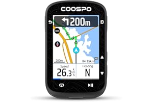 COOSPO Color Touchscreen GPS Bike Computer CS600, Wireless IP67 Waterproof Cycling GPS Speedometer with Bluetooth/ANT+, Backlight Route Navigation, Support Bike Radar & 36H Battery Life