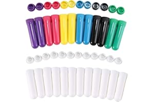 Haokaini 12 tubos inhaladores de aceite esencial con mechas de algodón para aromaterapia de aceite esencial rellenable inhalador nasal inhalador para terapia aromática