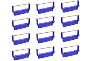 Bigger 12-Pack compatibile SP700 3157BR 30980721 nastro stampante B/R sostituzione per Star SP-700BR, RC-700BR, SP-712, SP-712R, SP-742, SP-742R nastro d'inchiostro (nero e rosso)