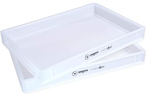 ‎MOESTA BBQ EST. 2012 MOESTA-BBQ 19276 PizzaBox - 1 x Teigling-Gärbox 60 x 40 x 7 cm - Stapelbarer Teig-Ballen-Behälter für Pizza/Brot