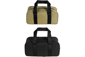 YELAIYEHAO Lot de 2 sacs à outils de rangement à large ouverture (A, noir + jaune)