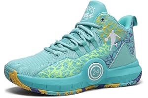 BINQI Herren Basketballschuhe High-Top leichte Stoßdämpfung rutschfeste atmungsaktive Outdoor-Sportschuhe Jungen Basketballschuhe Mädchen Indoor-Schuhe Sportschuhe