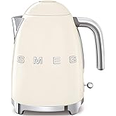 Smeg KLF03CREU Su Isıtıcısı, 1,7 Litre Kapasiteli, Krom Paslanmaz &Ccedil;elik, Ayarlanabilir Termostat, Su Seviyesi G&ouml;stergesi, Sıc