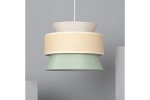 LEDKIA LIGHTING - Lampada a Sospensione Chulu | Design Elegante e Classico | Compatibile con Lampadina LED E27 | Per Interni IP20 | Uso Versatile in Casa e Ufficio, Verde, Tessuto