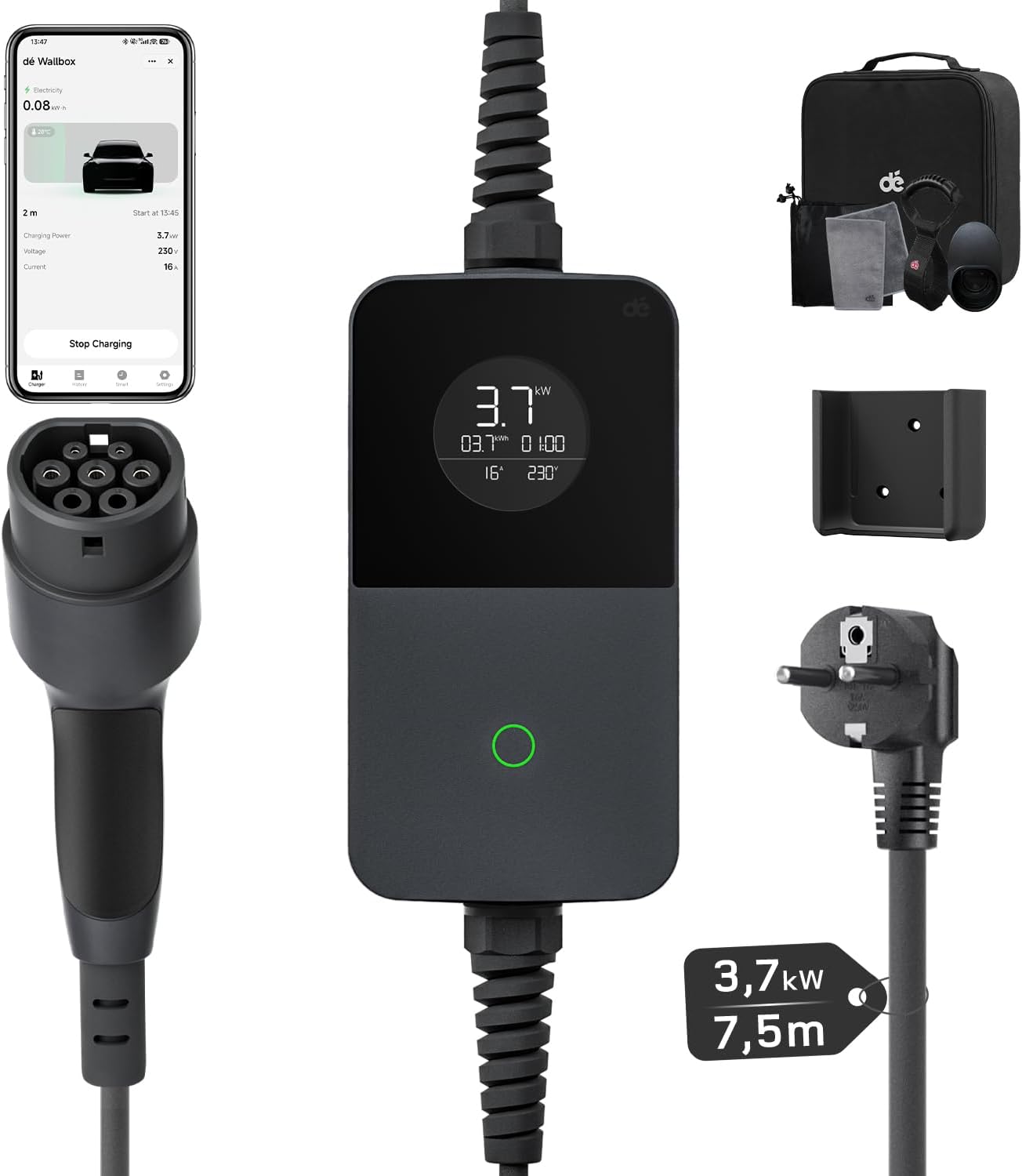 Faut-il Acheter le dé 3 7kW Chargeur Voiture Electrique avec App (Sélection) ? Notre Avis