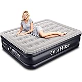 Get Fit Air Bed With Built In Electric Pump - Premium Single Airbed Quick Blow Up Bed With Headboard Free Inflatable Pillow Elevated Inflatable Air Mattress For Outdoor Camping Navy White