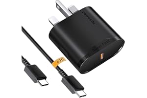 EOWOCDU for Samsung 25W Super Fast Charger, USB C Charger Adapter with 1.8M USB-C Cable, Compatible with Galaxy S24/S23/Ultra/S22/S21/Note 20/A54/A53/A14 | Type C Fast Charging Plug for Android Phones UK Plug