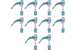 Unxuey Juego de 10 abrazaderas de liberación rápida para sillín de bicicleta, color azul