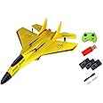 Colcolo RC Plane Toy Remote Control Airplane 2.4G Model with Night Light Fixed Wing Aircraft Hobby RC Glider for Beginners Age 8-12, 3 yellow