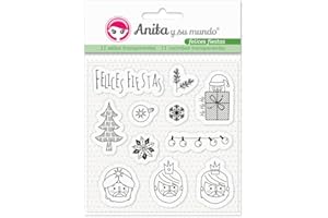 Anita y Su Mundo Accesorios Felices Fiestas, Silicona, Surtido, 11