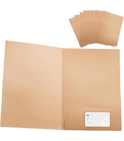 12 Carpetas De Cartón Kraft A4 Con Solapa - Ideales Para Documentos, Contratos, Escuela U Oficina, Tamaño 31x22 Cm