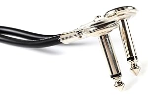 Hosa IRG-101, Guitar Patch Cable, Low-profile Right-angle to Same, 1 ft