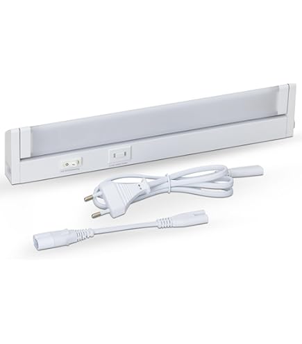 LED Unterbauleuchte mit Schalter und Steckdose, 230VAC Anschluss, 3000 Kelvin, USB-Port Typ A u. C, Aluminium ABS, IP20 silbergrau bei online bestellen