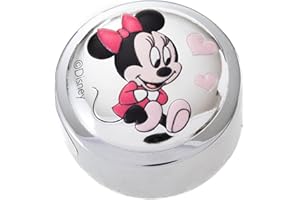 VALENTI & CO. Disney Baby Boîte à dents de Minnie en argent conçue comme boîte à souvenirs pour les dents de lait de bébé qui attend la fée des dents parfaite comme idée cadeau