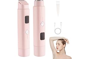 Caossuixin Lady Shavers for Women, Rechargeable 2-in-1 Dual Head Bikini Trimmer Women, Waterproof Wet & Dry Use Electric Razor for Womens, for Face Arm Bikini Underarm Leg Body