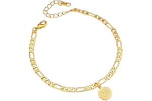 Suplight Tobillera Horóscopo de Doce Constelaciones de Cumpleaños, Pulsera de Tobillo con Medalla de Acero Inoxidable 316L para Mujeres Muchachas, Joyería de Moda de Regalo para Verano Vacaciones