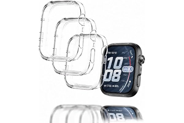 Seltureone 3 stycken skyddsfodral kompatibla med Huawei Watch Fit 5 Pro | Flexibel TPU hög klarhet skärmskydd [fullt skydd] fodralskydd, reptåligt stötsäkert fodral –