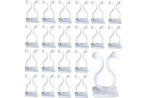 YEJAHY 60 STÜCKE Kletterwandbefestigungsclips – Selbstklebende Wandclips für Pflanzenranken – zur Unterstützung von Stängeln, die aufrecht wachsen transparent– U-Form