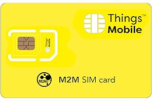 Scheda SIM M2M (MACHINE 2 MACHINE) - Things Mobile - copertura globale, rete multi-operatore GSM/2G/3G/4G, senza costi fissi, senza scadenza con tariffe competitive. 10 € di credito incluso