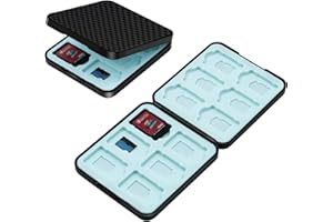 Mcbazel Ns Switch Game Card Case & Holder, 12-Game and Micro SD Storage Slots, Compact Switch Game Case for Ns, Switch OLED/Switch2 & Lite – Black