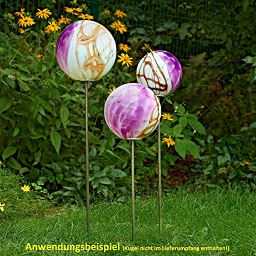 Gewindestab M8 SILBER für Gartenkugel, Rosenkugel, Ø=10mm, H=120cm, gerade mit M8-Gewinde, passend für Artikel der GARTENFLAIR-Kollektion (ART GLASS powered by CRISTALICA) - 4