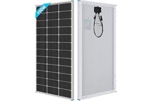Renogy Panneau Solaire 100 W 12 V Module Monocristallin de Haute Efficacité pour Batterie de Camping-car, Bateau, Caravane et Applications Hors Réseau