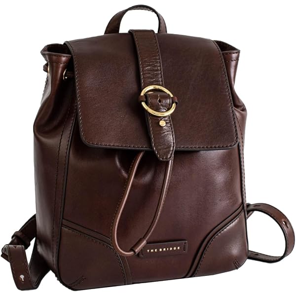 Zaino Donna THE BRIDGE linea Costanza in Pelle Marrone a sconto