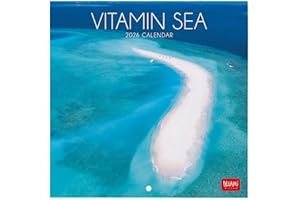Legami - Calendario da Parete 2026, Vitamin Sea, Calendario da Muro Piccolo, 12 Mesi e Planner Annuale, in 6 Lingue, Spazio per Note, Segni Zodiacali, Festività Internazionali, 18 x 18 cm