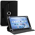 TGK Rotating Cover for Fire HD 10 Tablet (Black) Universal 360 Degree Leather Rotary Swivel Stand Case