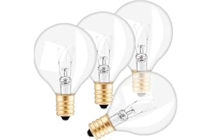 Avoalre Lampadina di Ricambio al Tungsteno Incandescente G45 E14 Base 7W Lampadine Edison Stile Vintage per Catena Luminosa, Decorazione Interna Esterna, 4 per Confezione