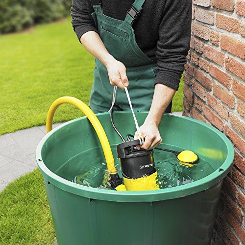 TROTEC TWP 4025 E Schmutzwasser Klarwasser Tauchpumpe, 400 Watt Leistung, bis zu 7.500 Liter Wasser (max. 5 m Tiefe) , Fremdkörper bis 25 mm, Automatisches Ein- und Ausschalten dank des stufenlos einstellbaren Schwimmschalters - 4
