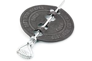 Cast Iron Flue Pipe Damper For Wood Burning Stoves Wood Burners Fires S4U® (6" Flue Damper)