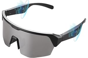 OBEST Gafas de sol Inteligentes Bluetooth, Auriculares Bluetooth para Ciclismo, Respuesta de un clic, Protección UV, Navegación por Voz, Adecuado para Montañismo al Aire Libre, Ciclismo y Correr
