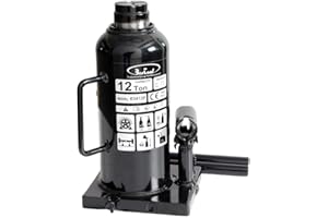 BESTOOL PROFESSIONAL GARAGE TOOLS & EQUIPMENT BESTOOL Hydraulic Welded Bottle Jack, Bottle Jack,car Jack,Anti-Leakage Design Structure, 12 Ton (24,000 lb) Black