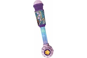 LEXIBOOK Disney Wish, Micrófono Luminoso para niños, Juego Musical, Altavoz Integrado, Efectos Luminosos, Entrada Aux-in, Violeta, MIC90WI