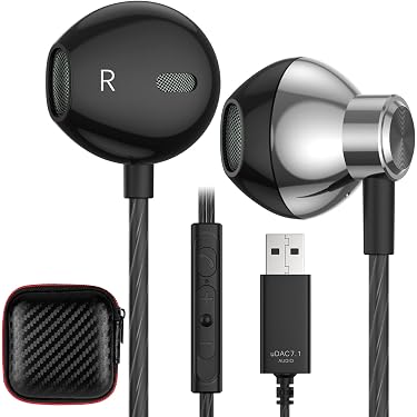deleyCON Auricolari per PC Laptop Adattatore Jack Audio Cavo Adattatore