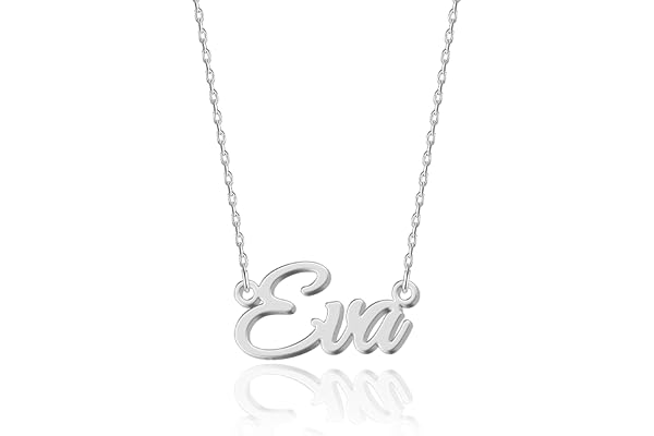 UMAGICBOX Collier Prénom Personnalisé Exquis | 14 Styles de Police au Choix | Pendentif en Acier Inoxydable Plaqué Or 18K & Argent Sterling à Personnaliser | Idée Cadeau Original pour Femme