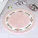 Produktbild XQY Runde Garten Matten Wohnzimmer Teppich Schlafzimmer Studie Super Soft Ottomane Kaffee Tischset Computer Stuhl Bad Mat,Rosa,90 * 90
