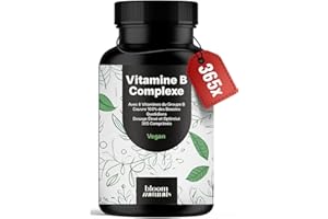 BLOOM NATURALS BEAUTY SUPPLEMENTS Vitamine B complex – 365 comprimés – Avec les 8 vitamines essentielles du groupe B (B1, B2, B3, B5, B6, B7, B9, B12) avec choline & inositol – Vegan – Fabriqué en Allemagne - Complexe Vitamine B