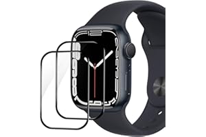 Bodyguard 2 Pack Verre Trempé pour Apple Watch Series 7/8/9 41mm, dureté 9h haute tactile, sensible sans bulles, Haute définition résistant aux rayures, 0,15mm 3D iWatch 41mm HD protection d'écran