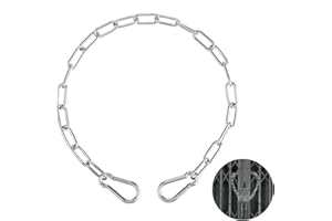 ABEILLO Kette, Edelstahlkette Metallkette Sicherheitstür Kettenschloss mit Bergsteigerschnallen an Beiden Enden Haustier Hundekette für Fahrradtüren Zäune Rollerschlösser Diebstahlsicherung Kette