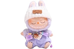 RCYHCY Bekleidung für 17cm La-bu Plüsch, Kuscheltier Kleidung Outfit nur Bekleidungs zubehör für 17cm La-bu Plush, La-bu Monster Puppenkleidung Outfit, DIY Kinder Geschenke (Purple)