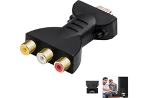ZESCYHA Adattatore HDMI a RCA, Convertitore HDMI a AV Portatile Video Audio, Adattatore HDM a 3RCA Supporta Risoluzione 1080, per TV Monitor Proiettori DVD Sistemi Theater, Rosso Bianco Giallo Interfaccia