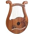 19 Strings Mahogany Lyre Harp, Wood Harp Musical Instrument Tuning Wrench Spare String (wheel)
