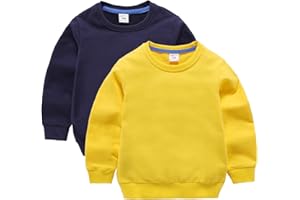 DCUTERQ Felpa Girocollo Bambino Manica Lunga in Cotone Ragazzo Pullover Top Moda Maglietta Sweatshirt Ragazzi Felpa Senza Cappuccio 1-8 Anni