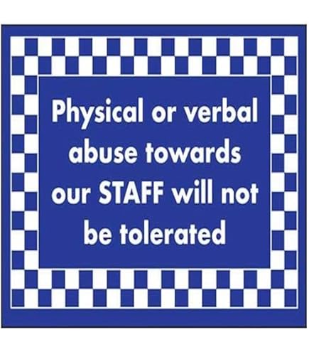 Abusive Language Or Behaviour Will Not Be Tolerated Sign - View #2