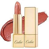 Oulac Rossetto Metallizzato Lucido, Rossetto Arancione Altamente Pigmentato, Lucentezza 3D, Rossetto Lunga Durata, Formula Cr