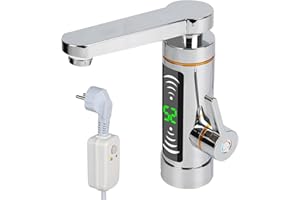 KYAOAYO "Durchlauferhitzer Wasserhahn Elektrische Wasserhahn ，360° Drehbarer Durchlauferhitzer Warmwasserhahn，Beheizbarer Wasserhahn mit Integriertem，für Küche, Bad, Wohnwagen, Camping "