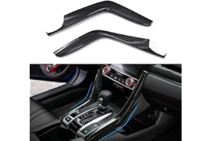 L&U Mittelkonsolen Abdeckung ABS Carbon-Faser-Art-Gang-Panel Zierleisten Inner Aufkleber Bordüren für 10. Gen Honda Civic 2020 2019 2018 2017 2016
