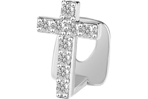 Grillz con Diamanti, Kucheed Griglie per Denti a Forma di Cuore con Croce, Gioielli per Denti Hip Hop Placcati in Oro 18 Carati, Zirconi Cubici Decorazioni Dentali Alla Moda per Uomo e Donna